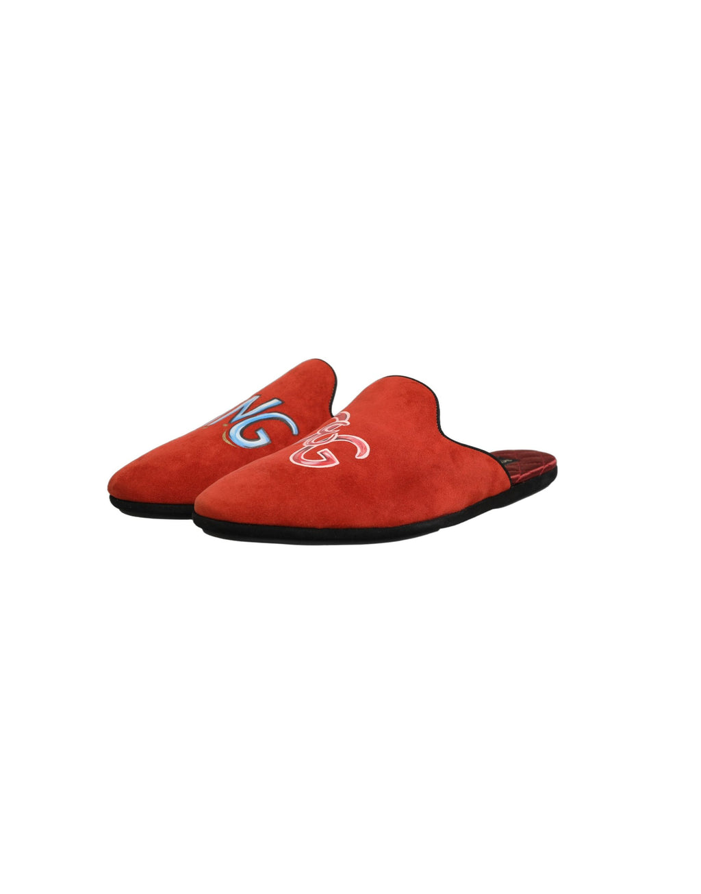Red Suede DG King Men House Slipper Shoes