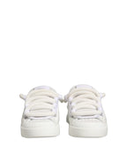 White Calfskin Leather Low Top Sneakers Shoes