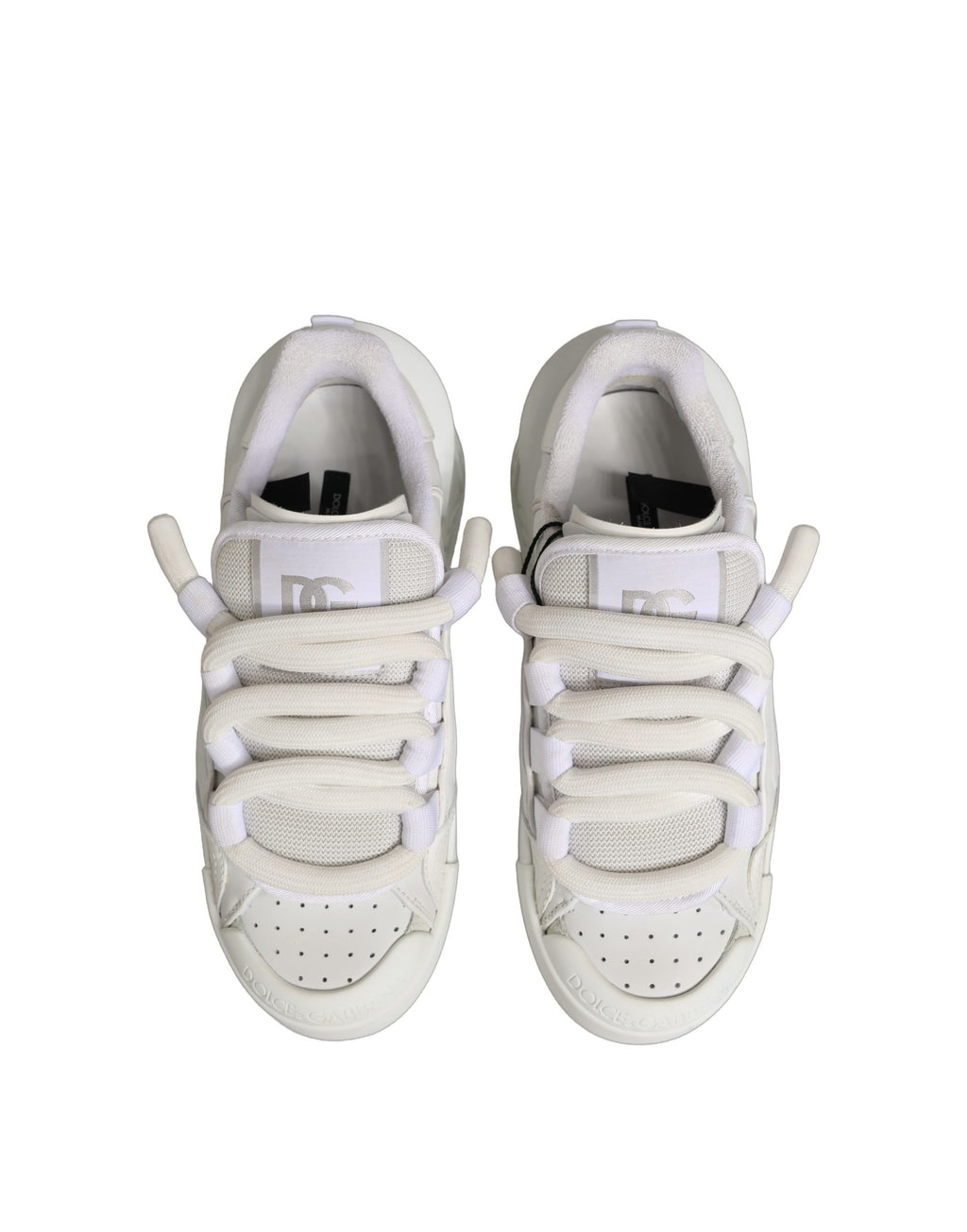 White Calfskin Leather Low Top Sneakers Shoes
