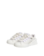 White Calfskin Leather Low Top Sneakers Shoes