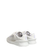 White Calfskin Leather Low Top Sneakers Shoes