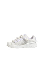 White Calfskin Leather Low Top Sneakers Shoes