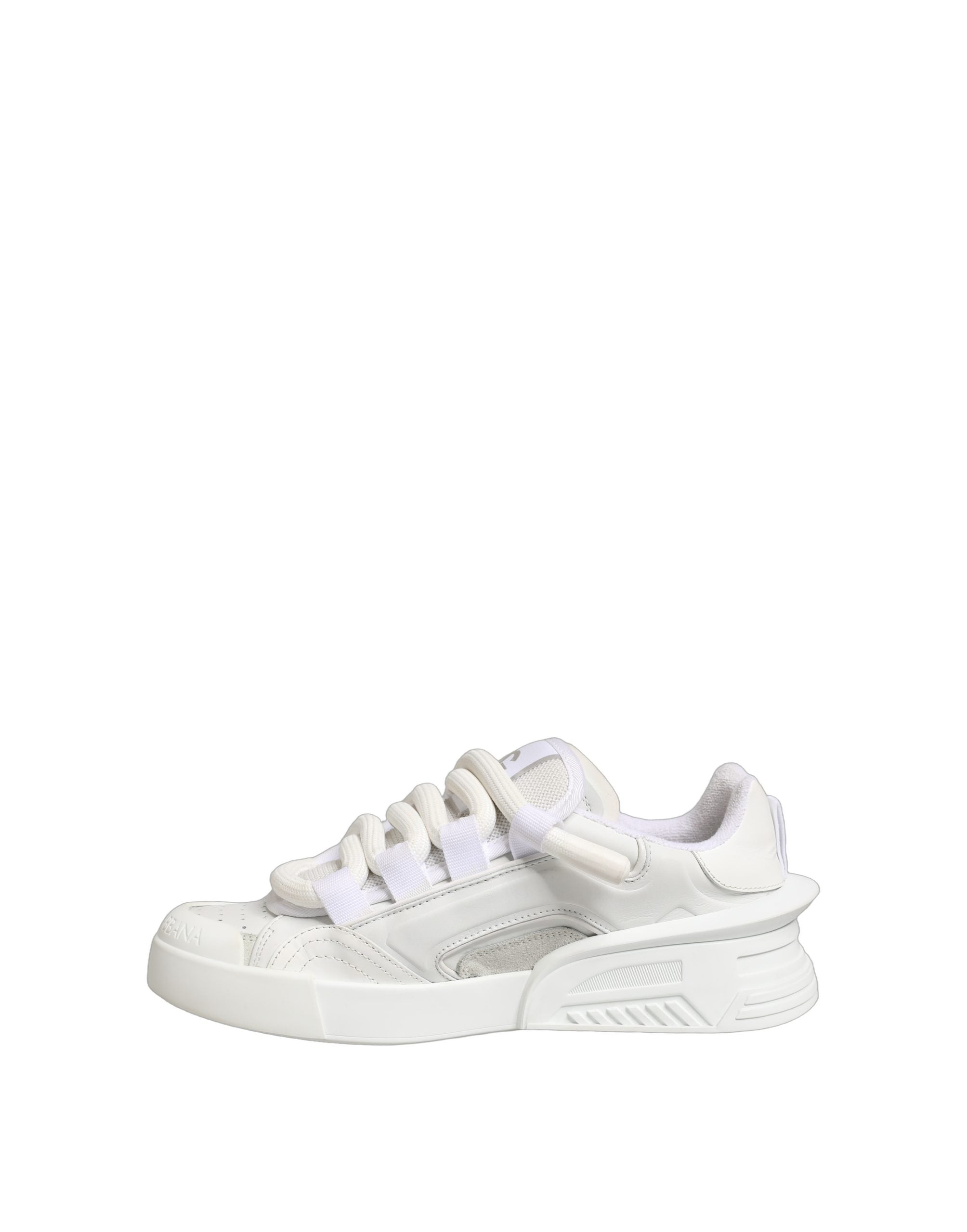 White Calfskin Leather Low Top Sneakers Shoes