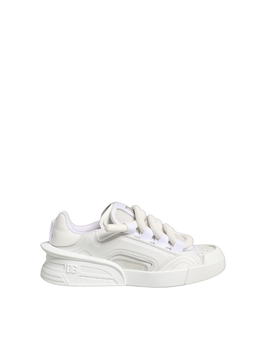 White Calfskin Leather Low Top Sneakers Shoes
