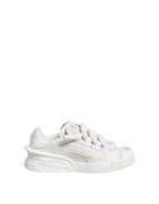 White Calfskin Leather Low Top Sneakers Shoes