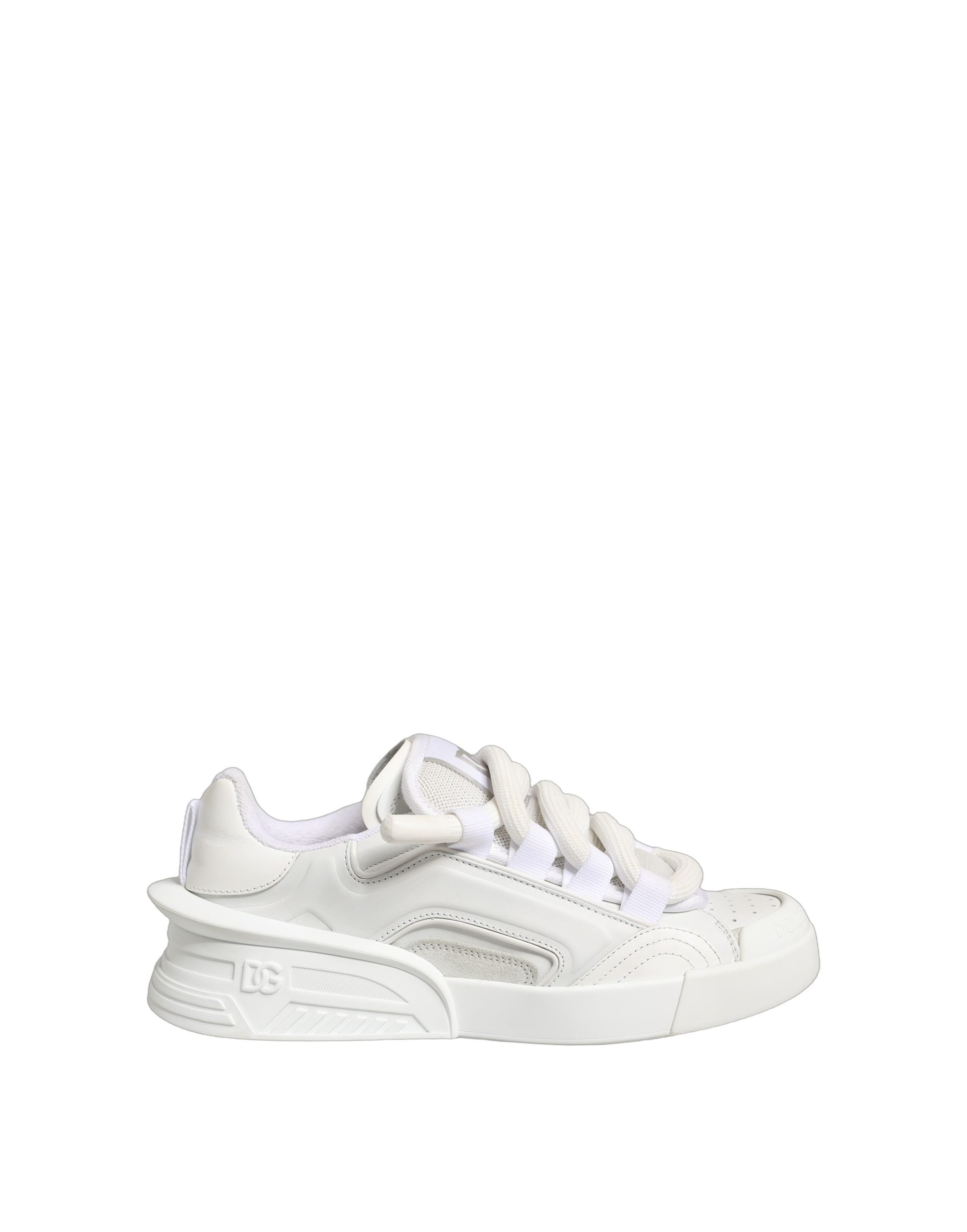 White Calfskin Leather Low Top Sneakers Shoes