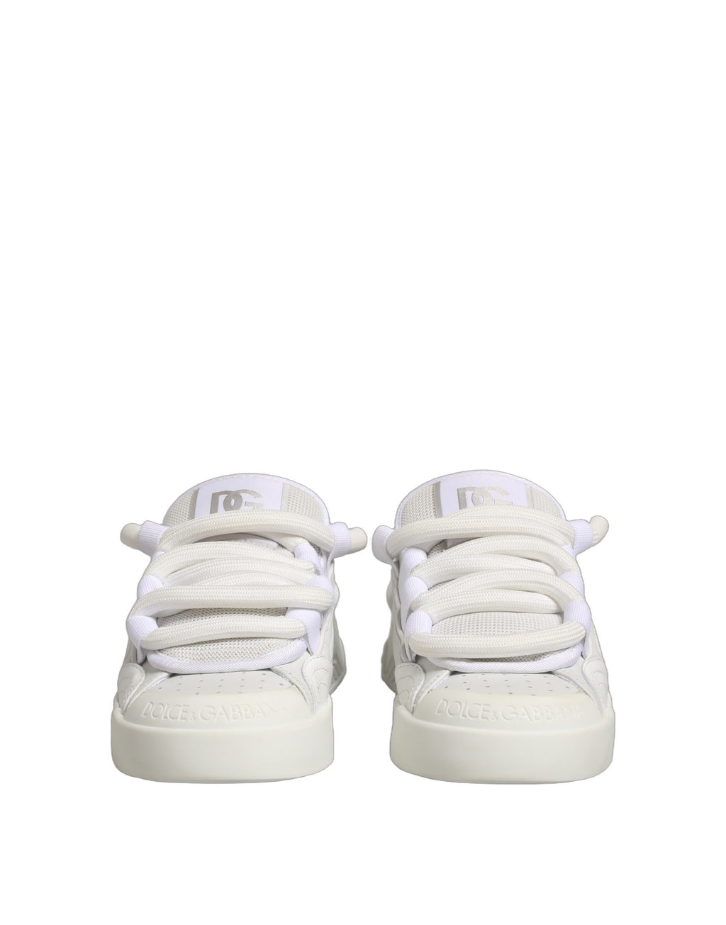 White Calfskin Leather Low Top Sneakers Shoes