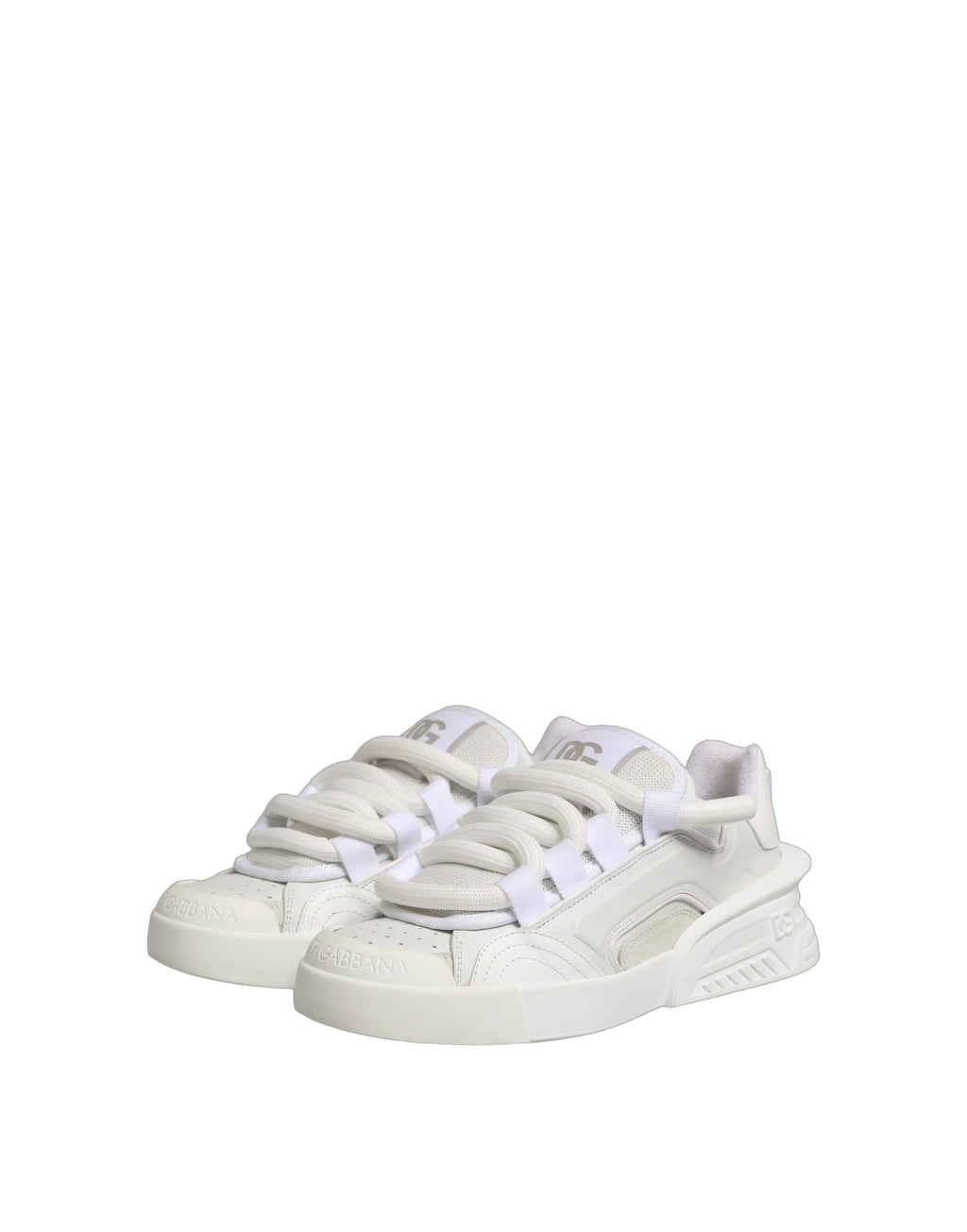 White Calfskin Leather Low Top Sneakers Shoes