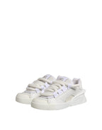 White Calfskin Leather Low Top Sneakers Shoes