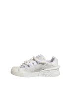 White Calfskin Leather Low Top Sneakers Shoes