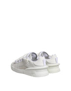 White Calfskin Leather Low Top Sneakers Shoes