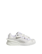 White Calfskin Leather Low Top Sneakers Shoes