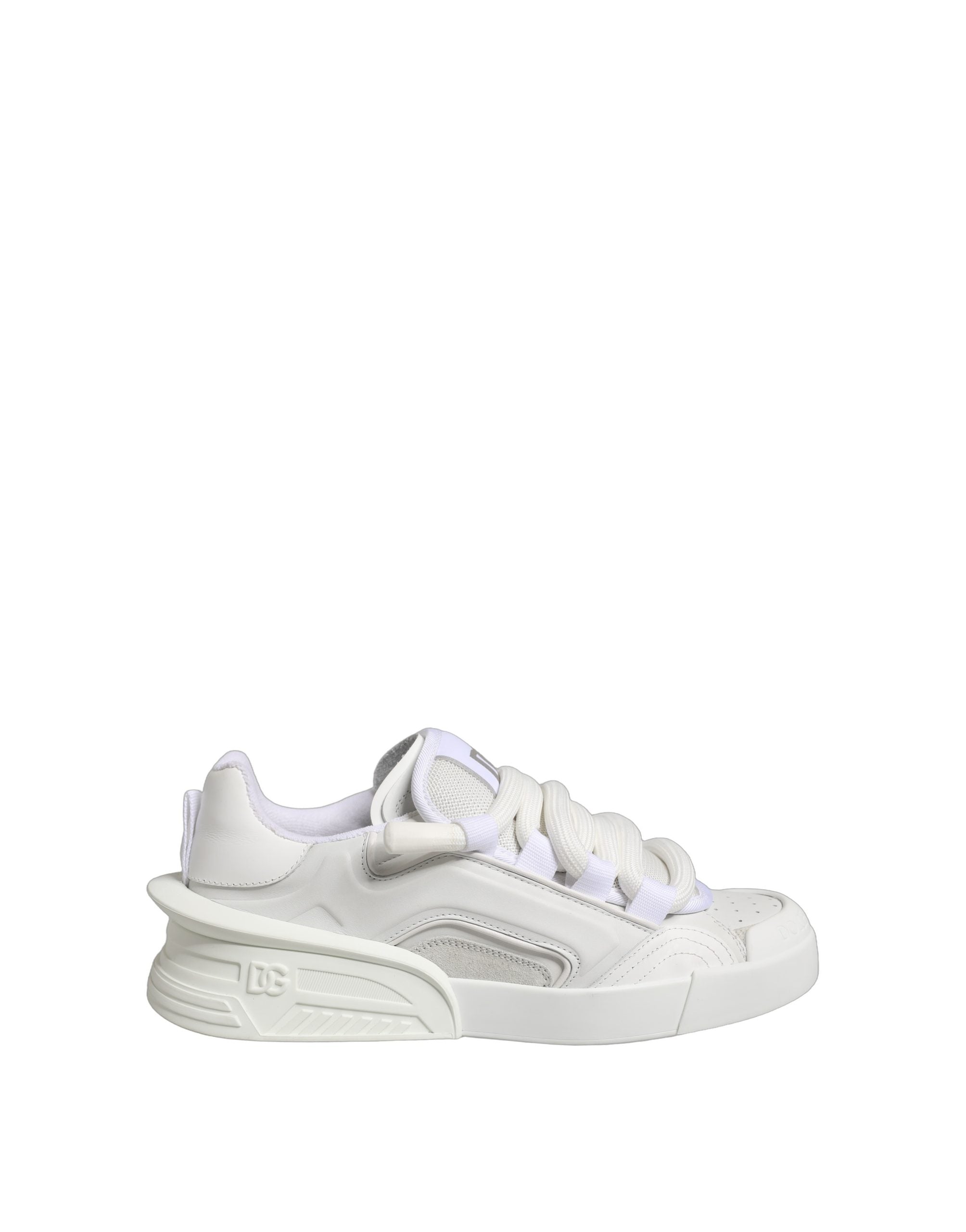White Calfskin Leather Low Top Sneakers Shoes