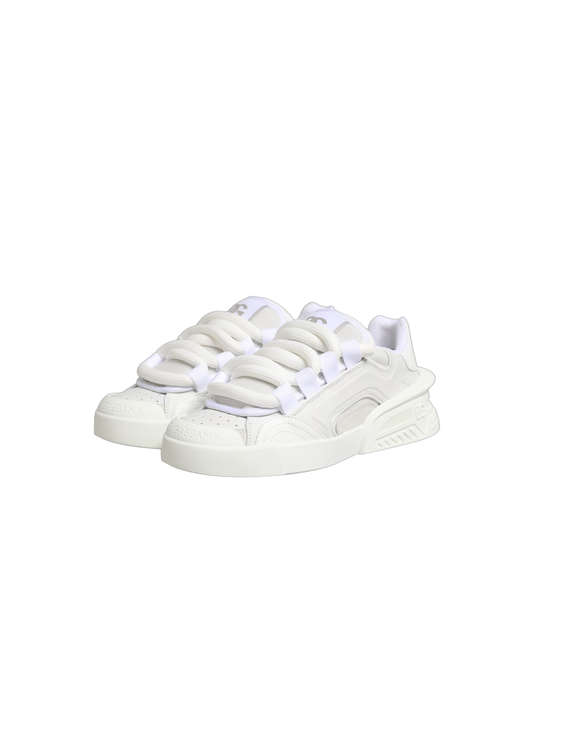 White Calfskin Leather Low Top Sneakers Shoes