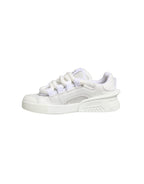 White Calfskin Leather Low Top Sneakers Shoes