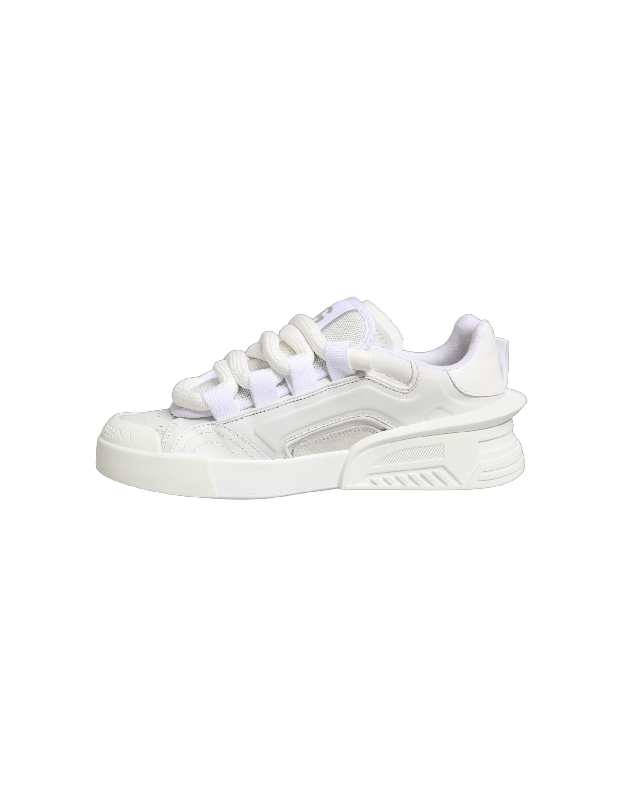 White Calfskin Leather Low Top Sneakers Shoes