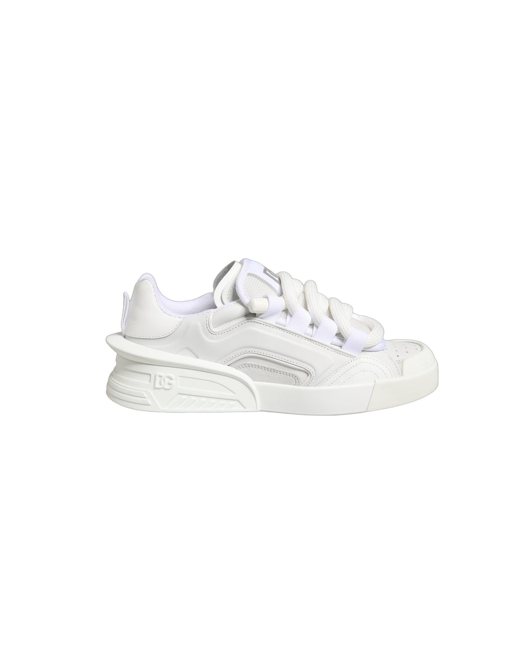White Calfskin Leather Low Top Sneakers Shoes