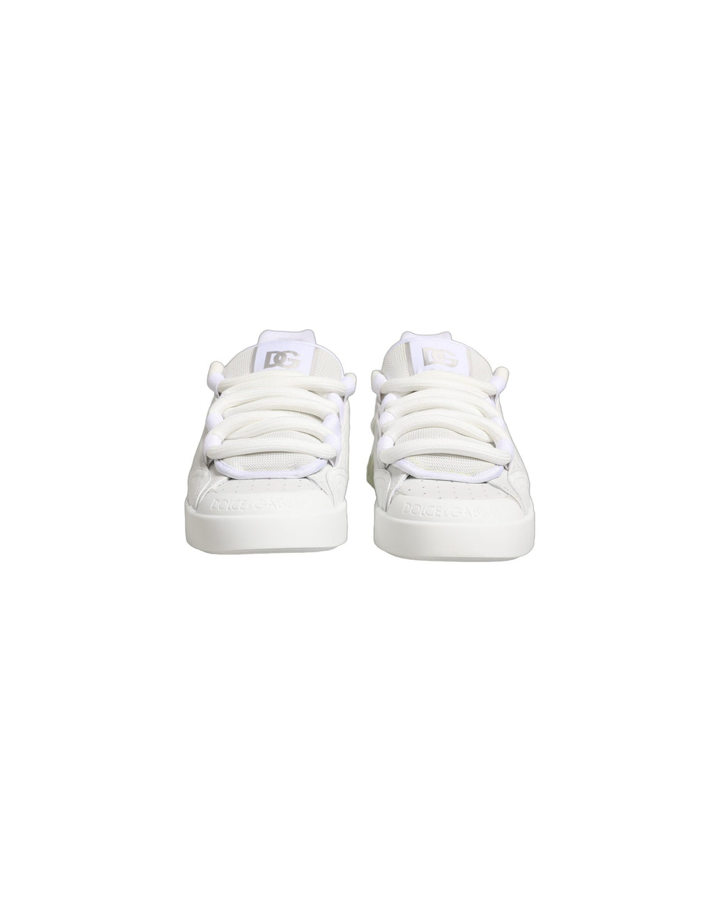 White Calfskin Leather Low Top Sneakers Shoes