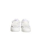 White Calfskin Leather Low Top Sneakers Shoes