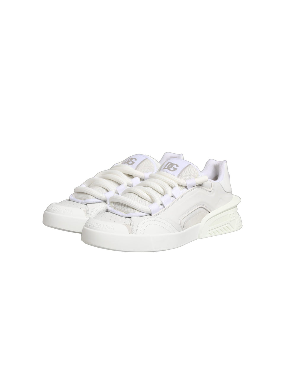 White Calfskin Leather Low Top Sneakers Shoes