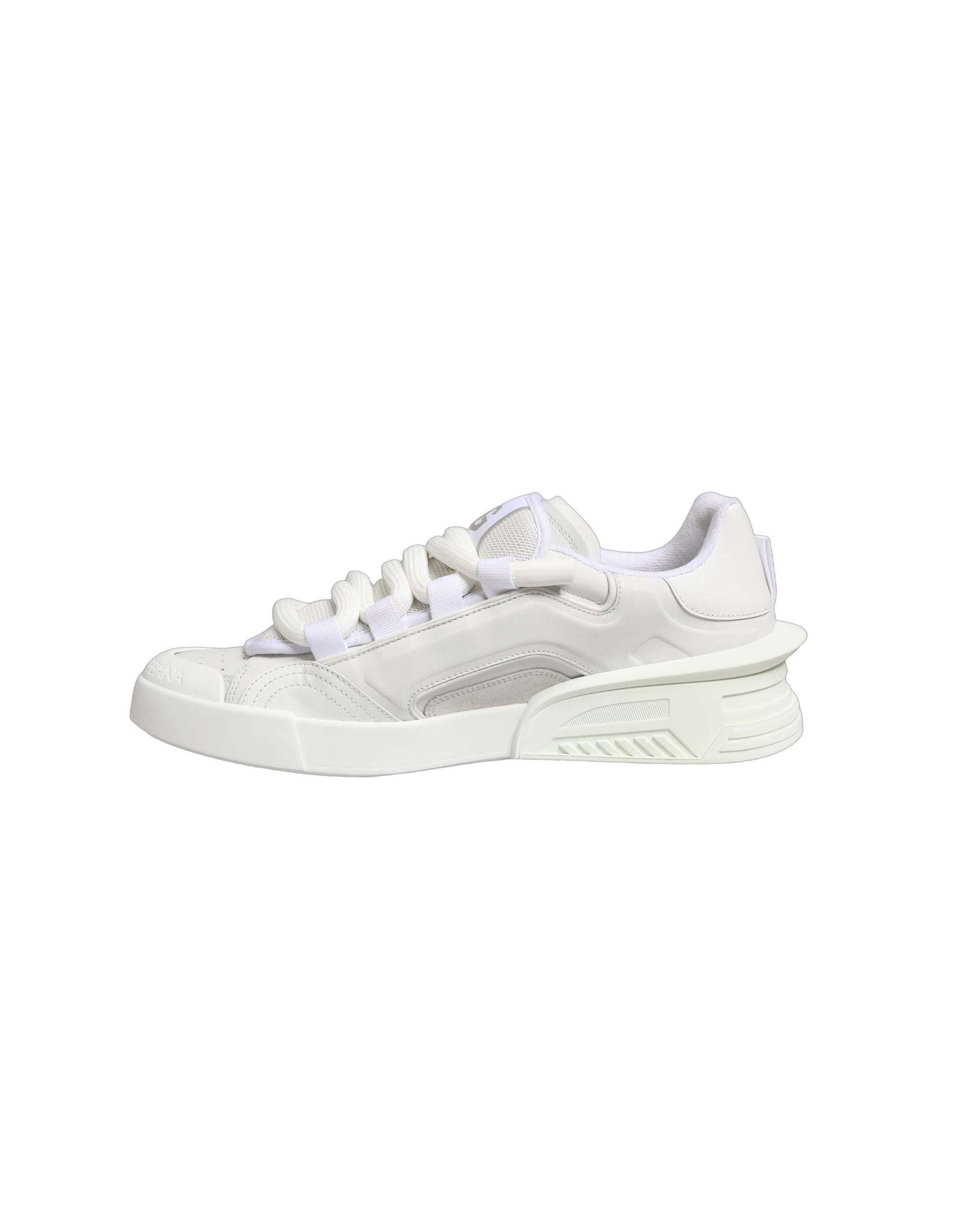 White Calfskin Leather Low Top Sneakers Shoes