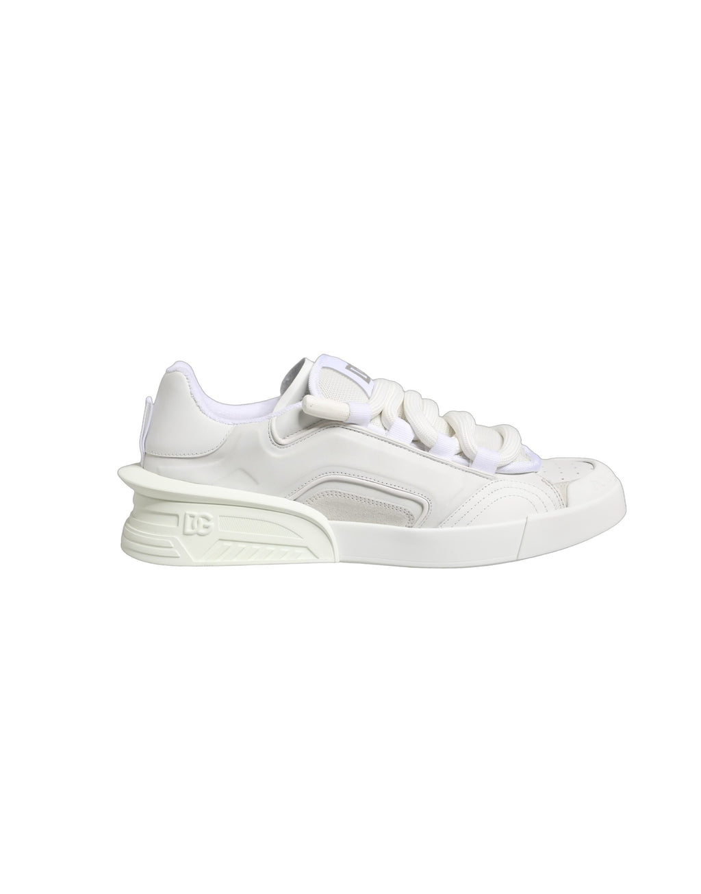 White Calfskin Leather Low Top Sneakers Shoes