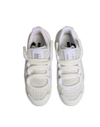 White Calfskin Leather Low Top Sneakers Shoes