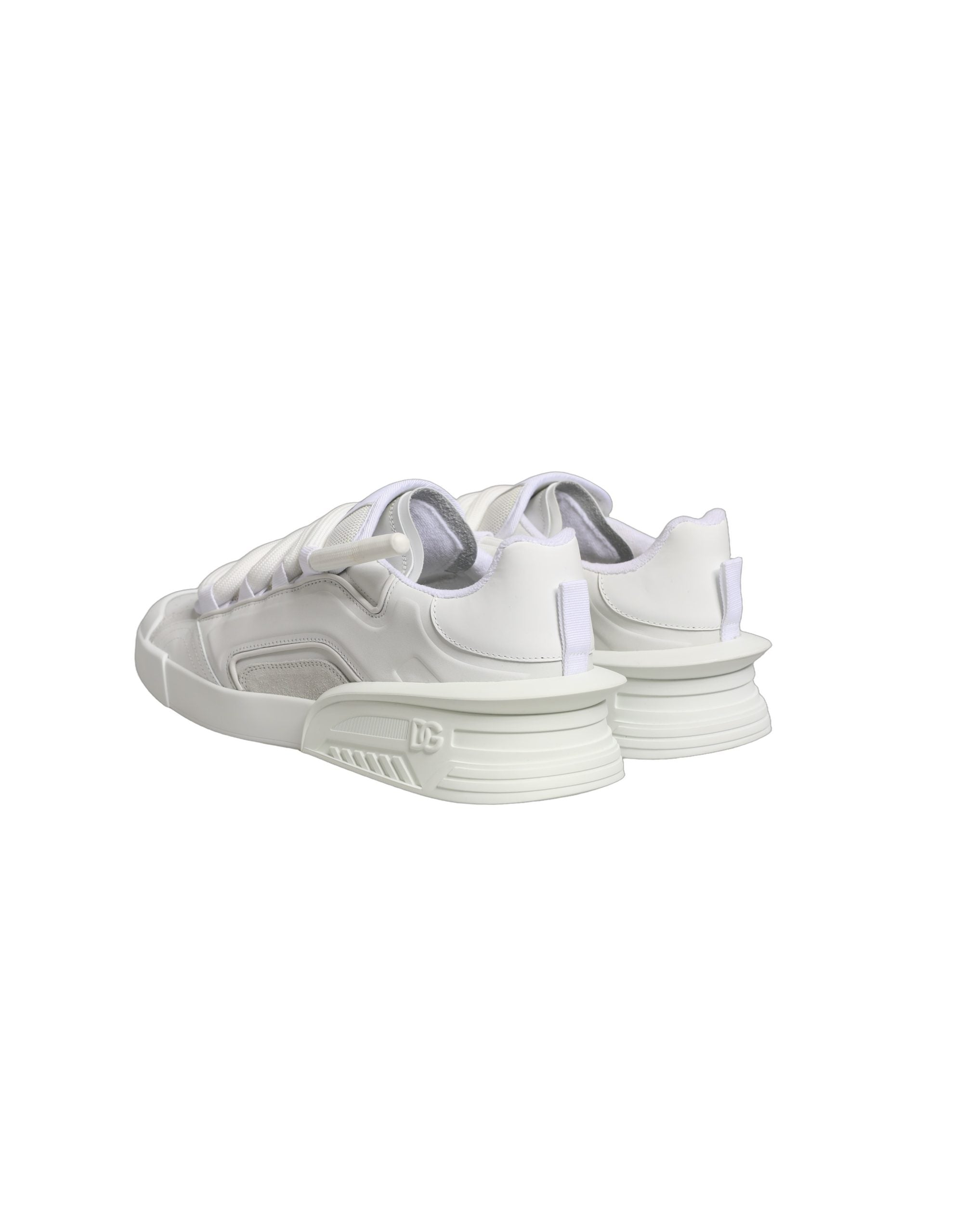 White Calfskin Leather Low Top Sneakers Shoes