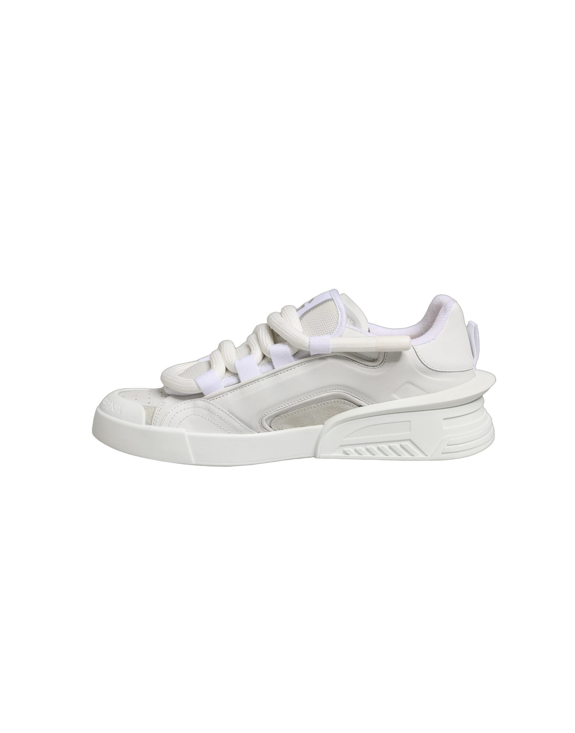 White Calfskin Leather Low Top Sneakers Shoes