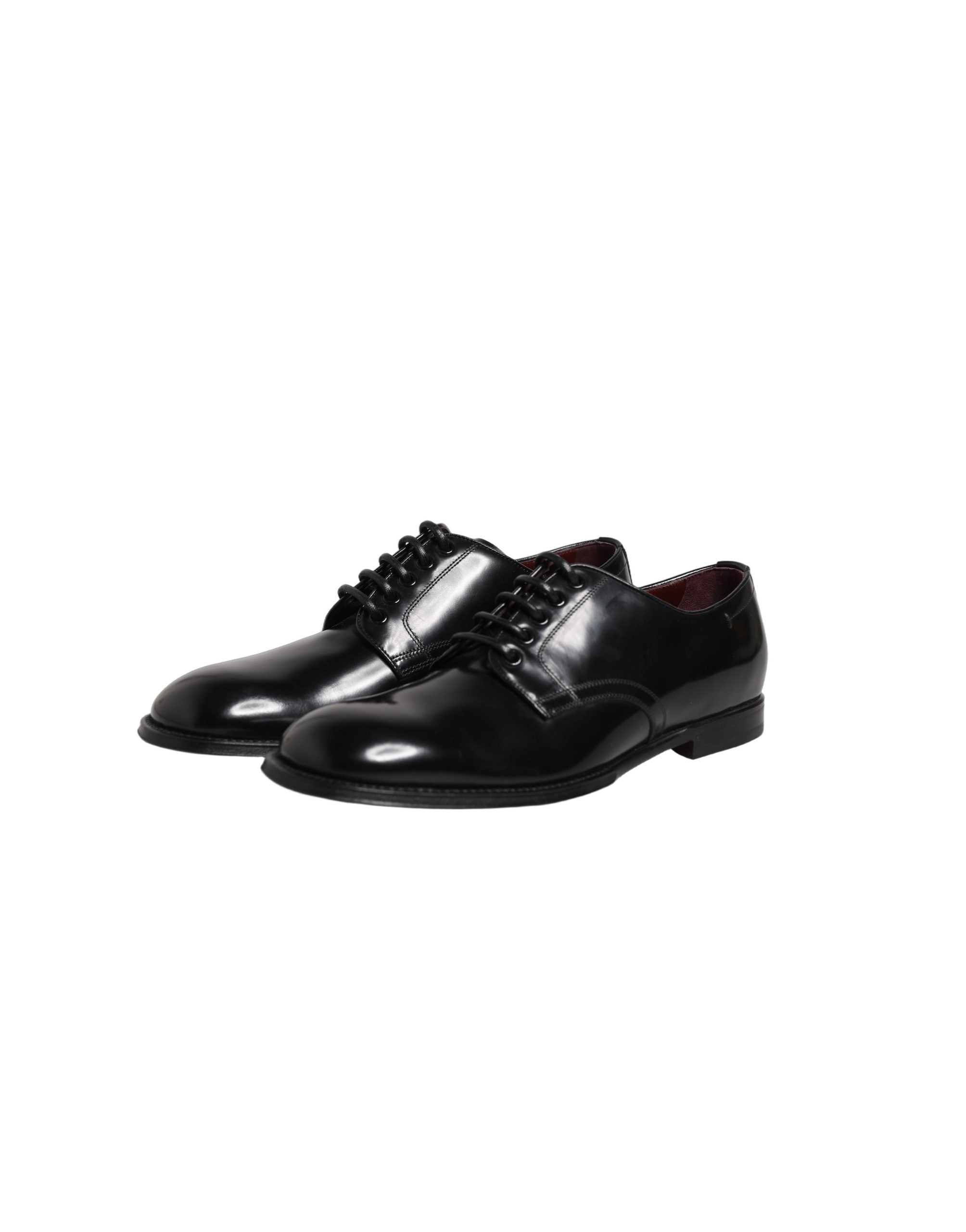 Black Calfskin Leather Derby Men Dress Shoes