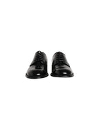 Black Calfskin Leather Derby Men Dress Shoes