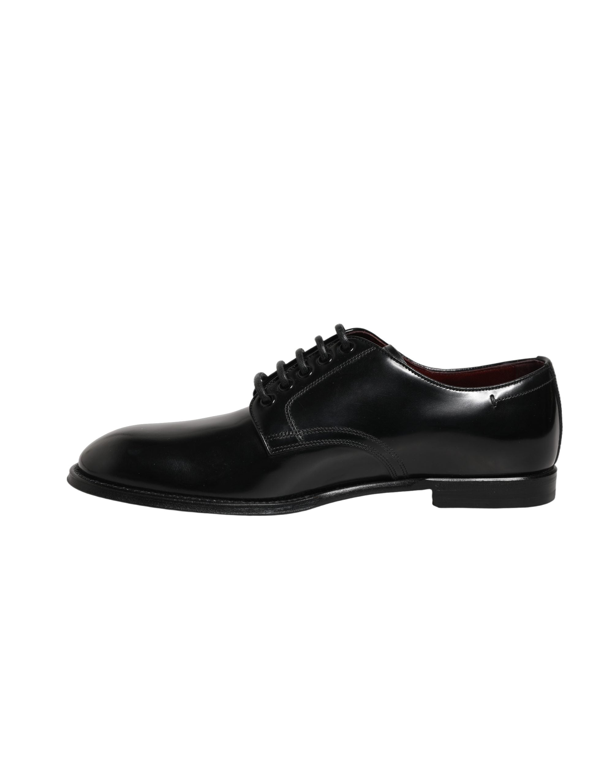 Black Calfskin Leather Derby Men Dress Shoes