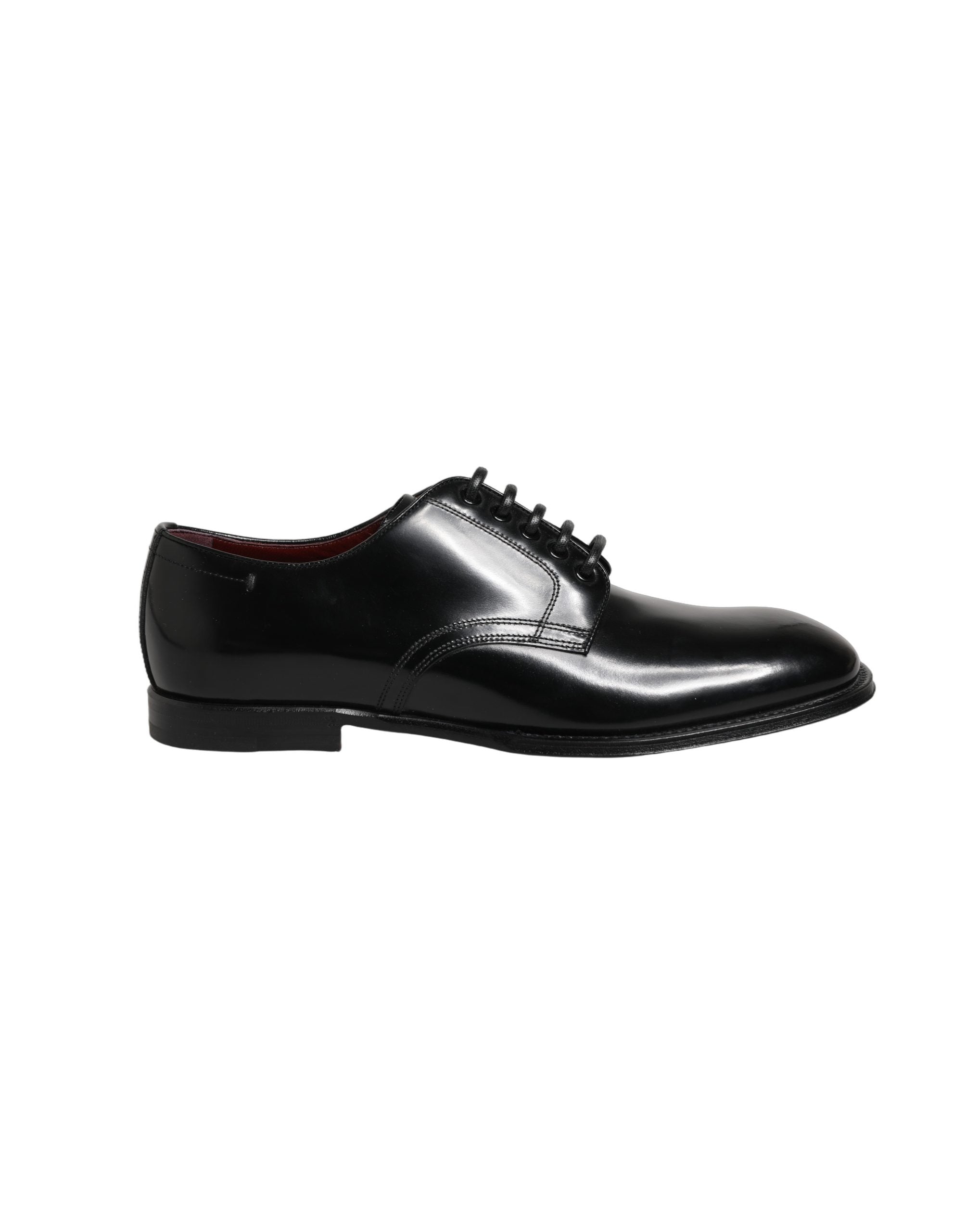 Black Calfskin Leather Derby Men Dress Shoes