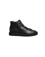 Black Leather Lace Up Men Ankle Boots Shoes