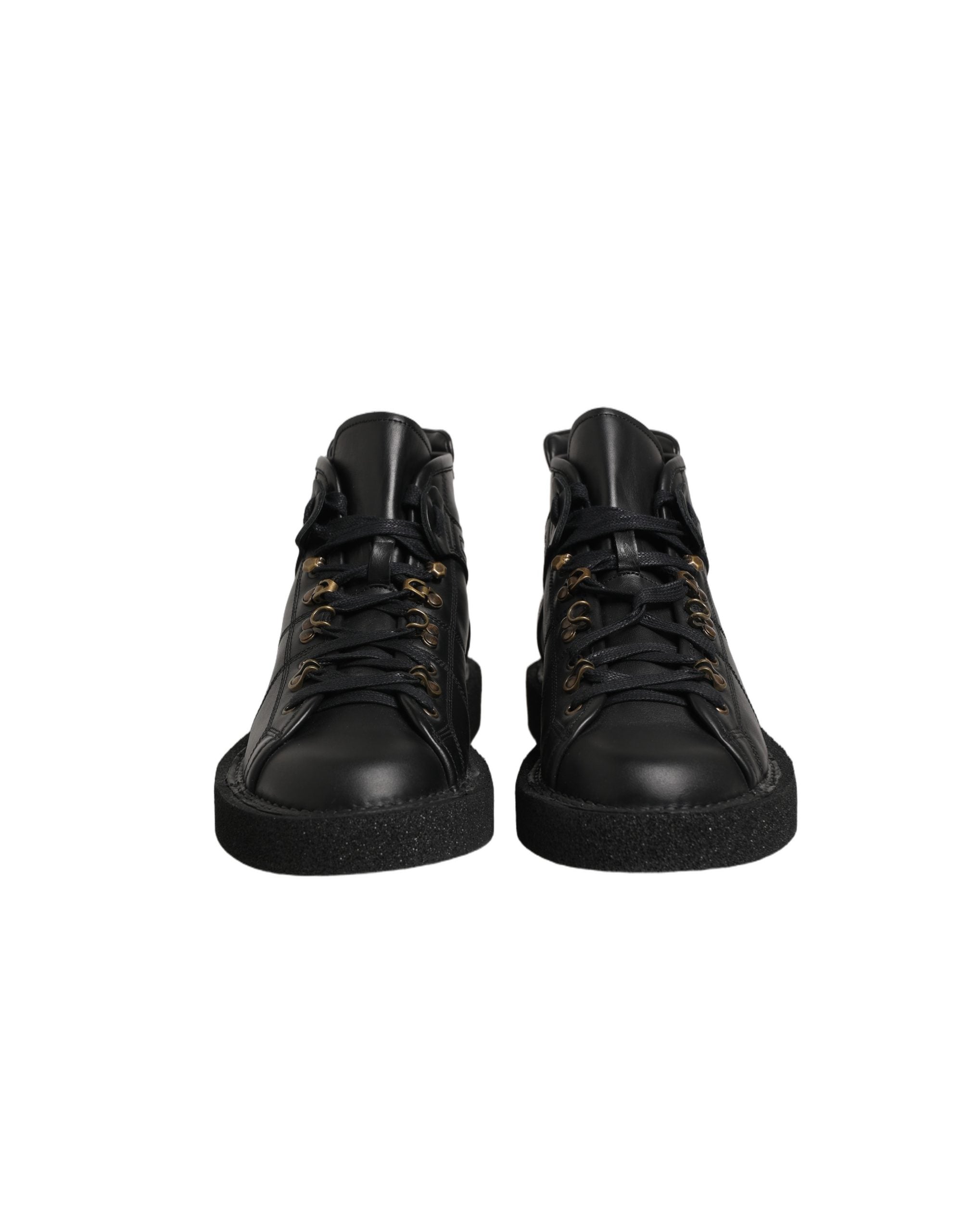 Black Leather Lace Up Men Ankle Boots Shoes
