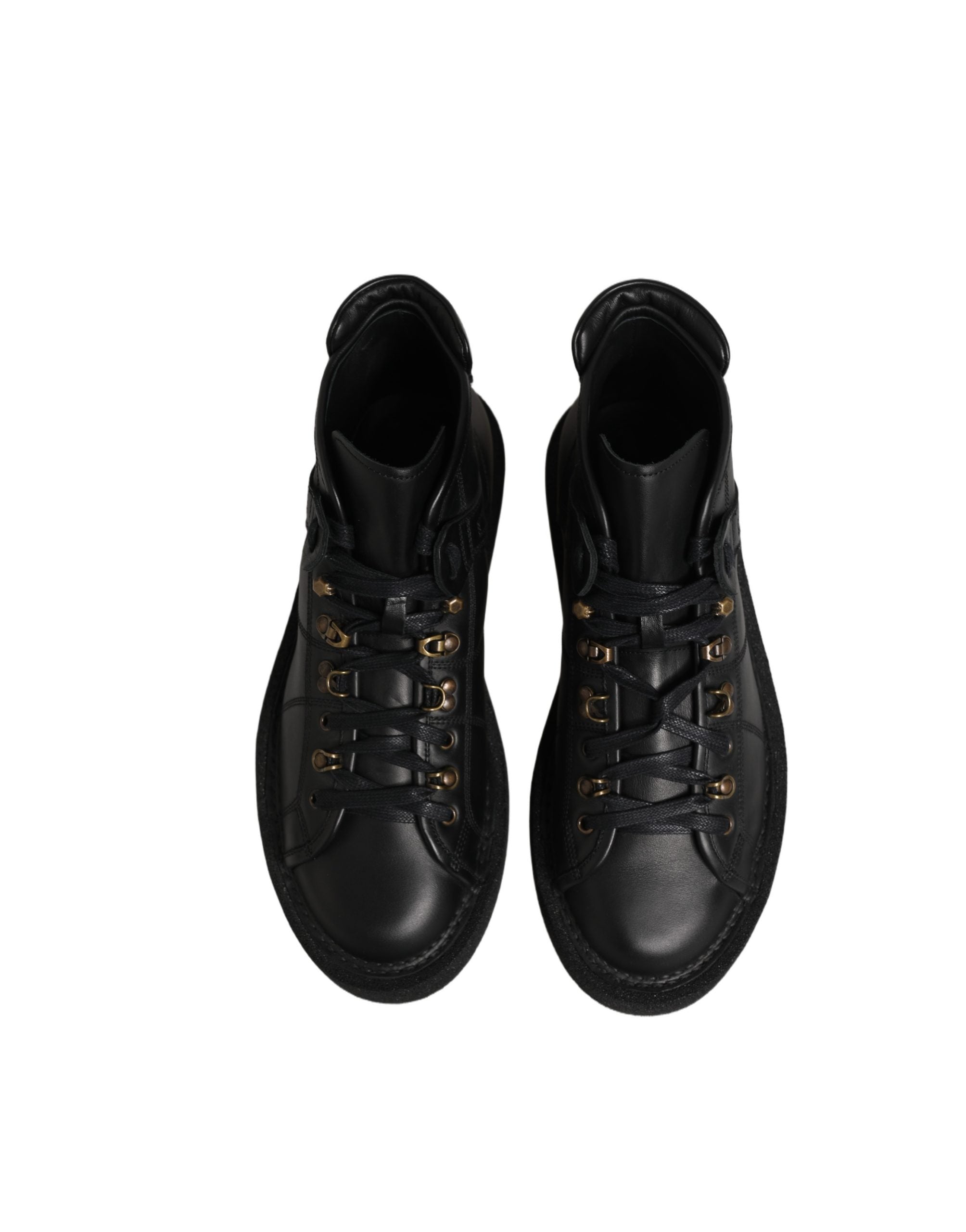 Black Leather Lace Up Men Ankle Boots Shoes