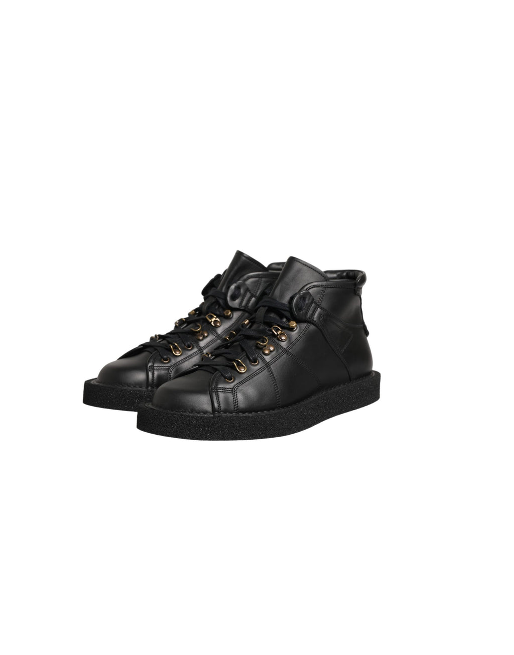 Black Leather Lace Up Men Ankle Boots Shoes