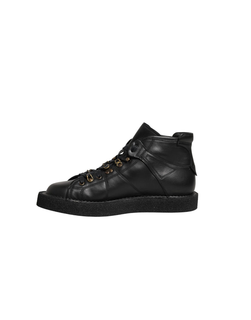 Black Leather Lace Up Men Ankle Boots Shoes