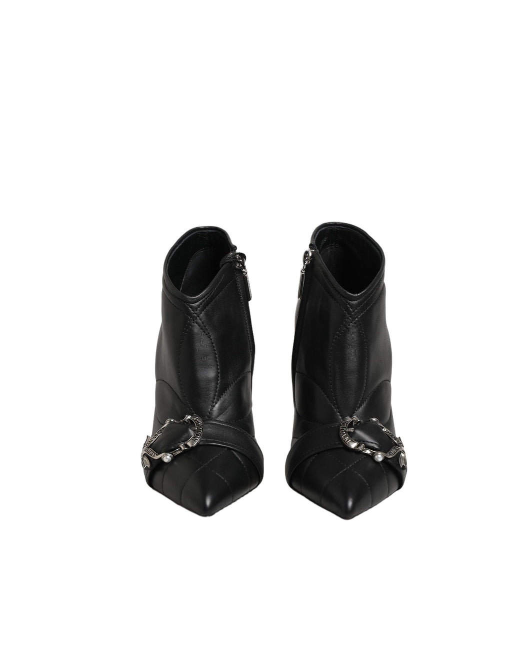 Black Devotion Quilted Buckled Boots Shoes