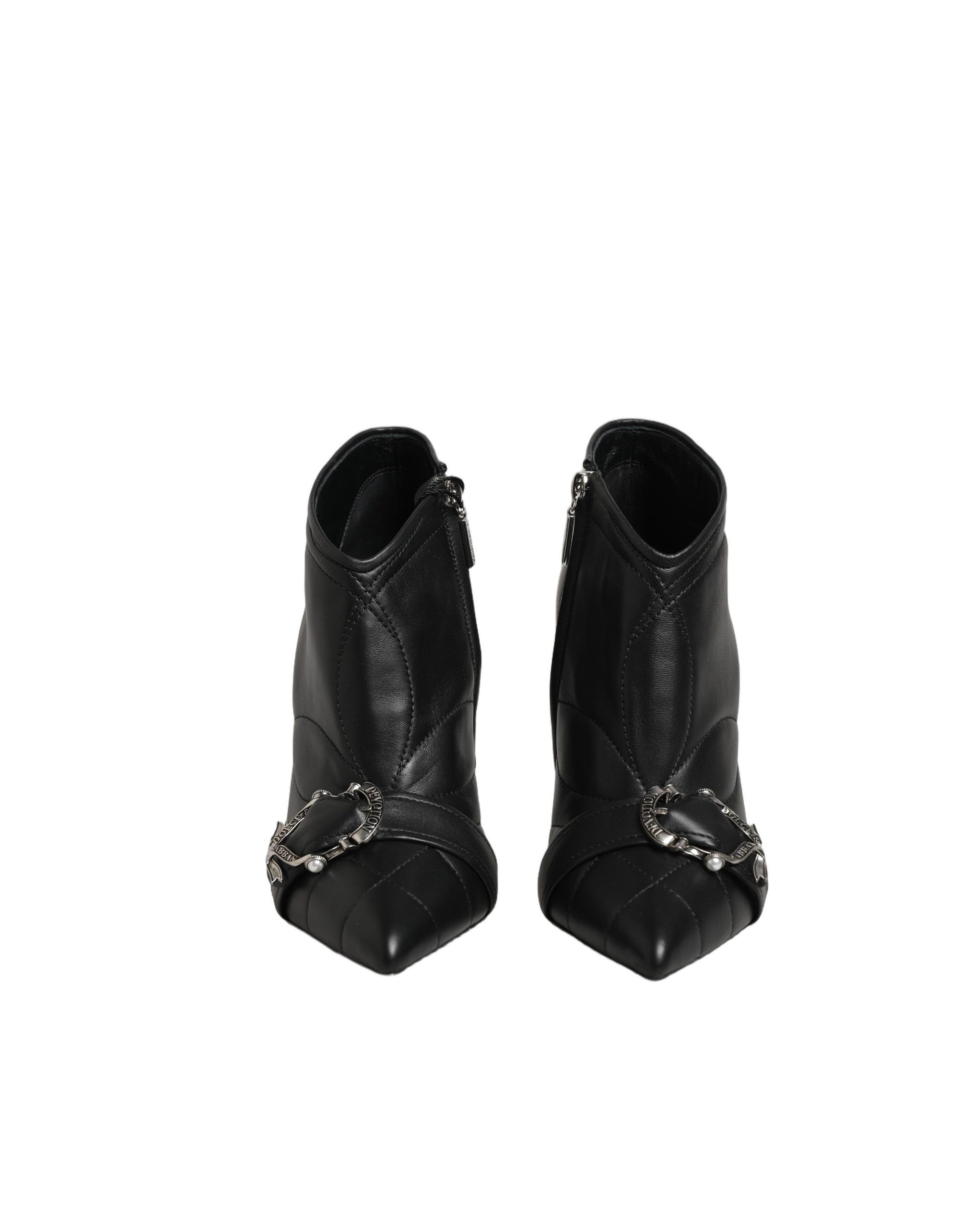 Black Devotion Quilted Buckled Boots Shoes