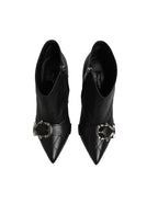 Black Devotion Quilted Buckled Boots Shoes