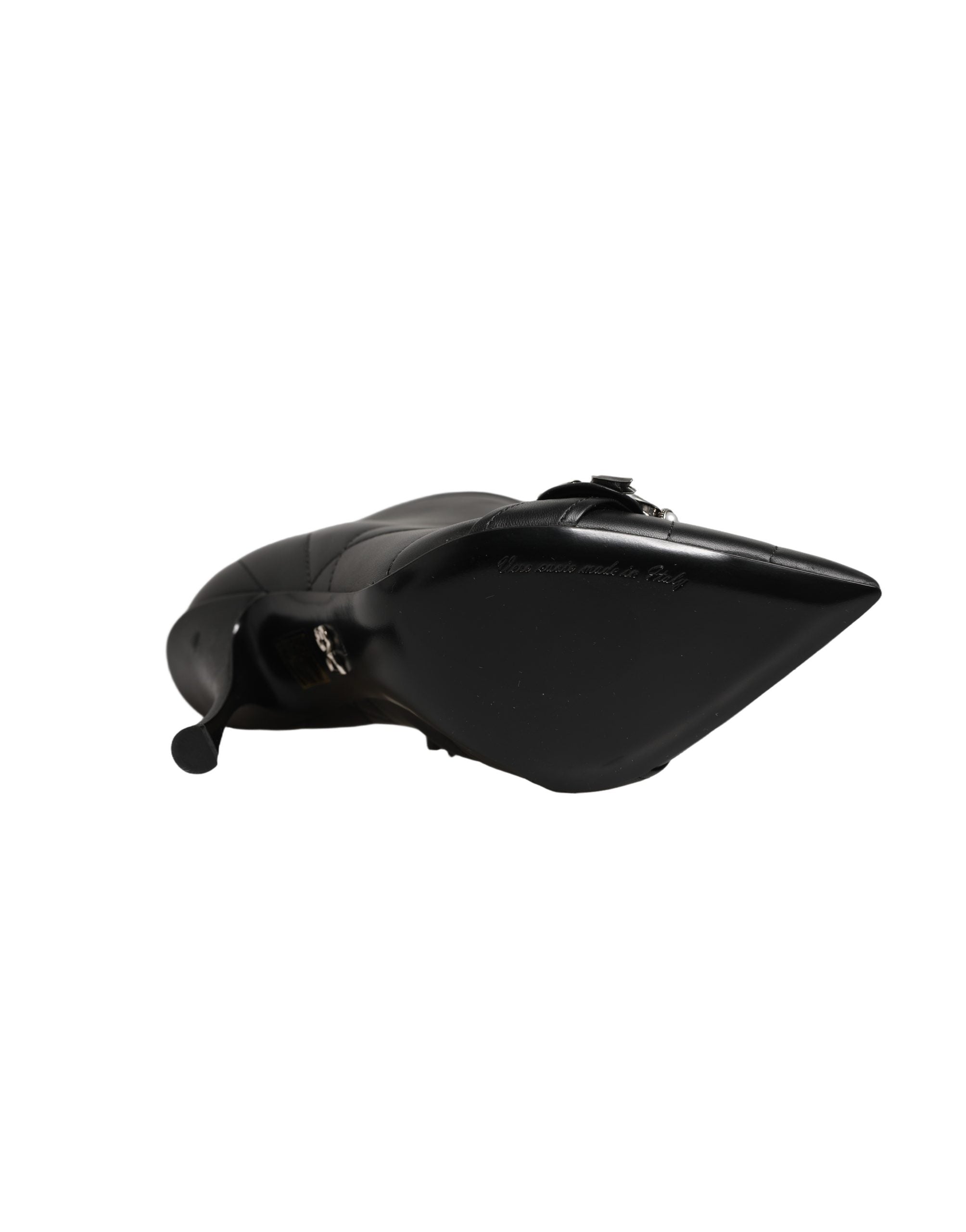 Black Devotion Quilted Buckled Boots Shoes