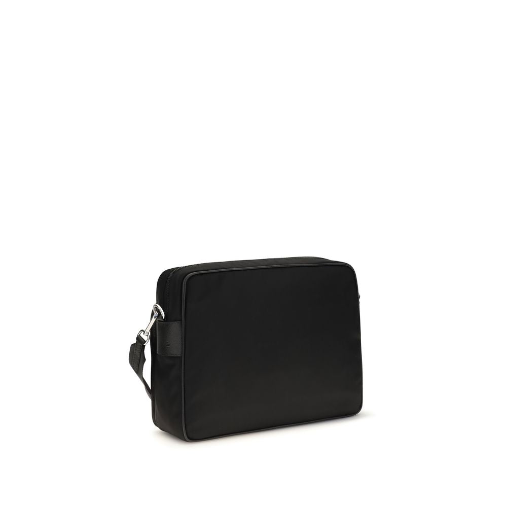 Black Recycled Polyamide Shoulder Bag