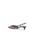 Multicolor Goatskin Mid Heel Pumps