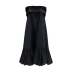 Black Polyester Casual Dress