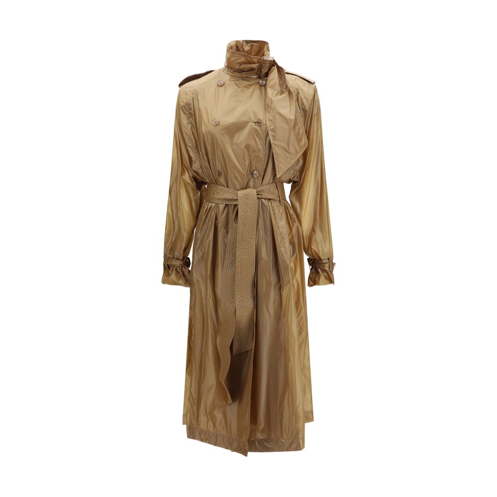 Beige Polyamide Trench Coat