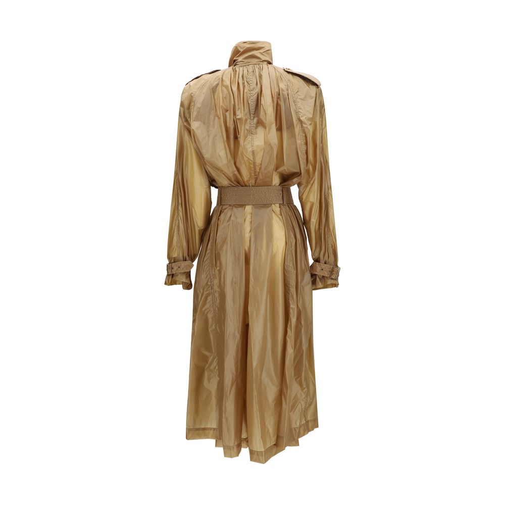 Beige Polyamide Trench Coat