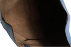 Leather Navy Blue Shopping Tote
