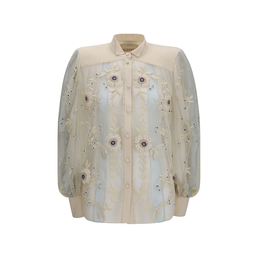 Beige Silk Shirt