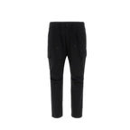 Black Polyester Cargo Pants